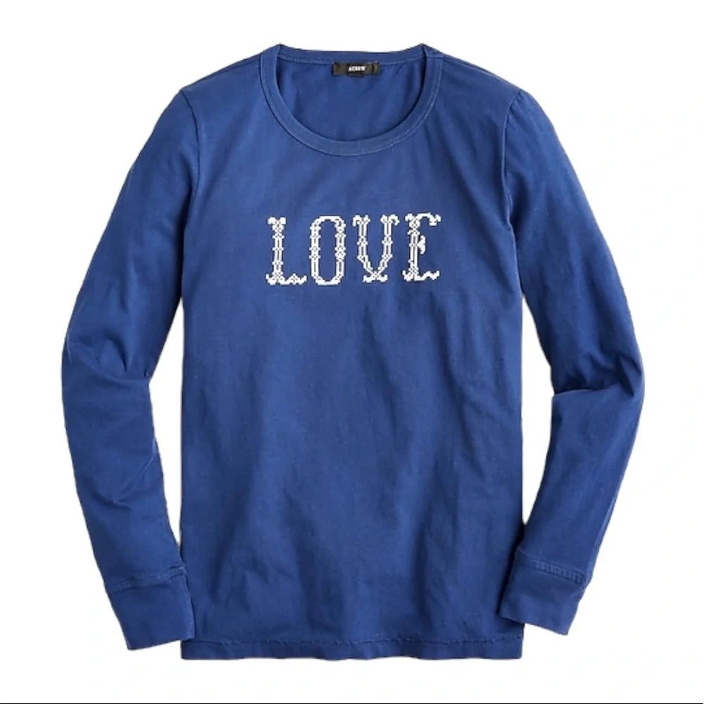 J Crew Broken In Long Sleeve T Shirt SZ M NWT - Picture 3 of 3
